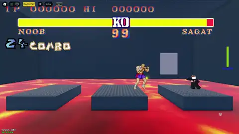 I Wanna Test The Game Sagat Tiger Wave fireball loop in the Stage 6 arena